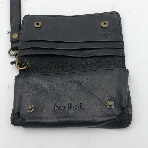 Bed Stu Bags Bed Stu Black Sloan Studded Wallet Brown Poshmark
